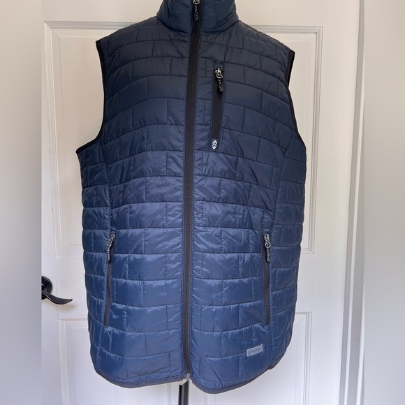 Men's FreeCycle Stimson Puffer Vest Navy Blue Size XL lots of pockets EC - Picture 2 of 9